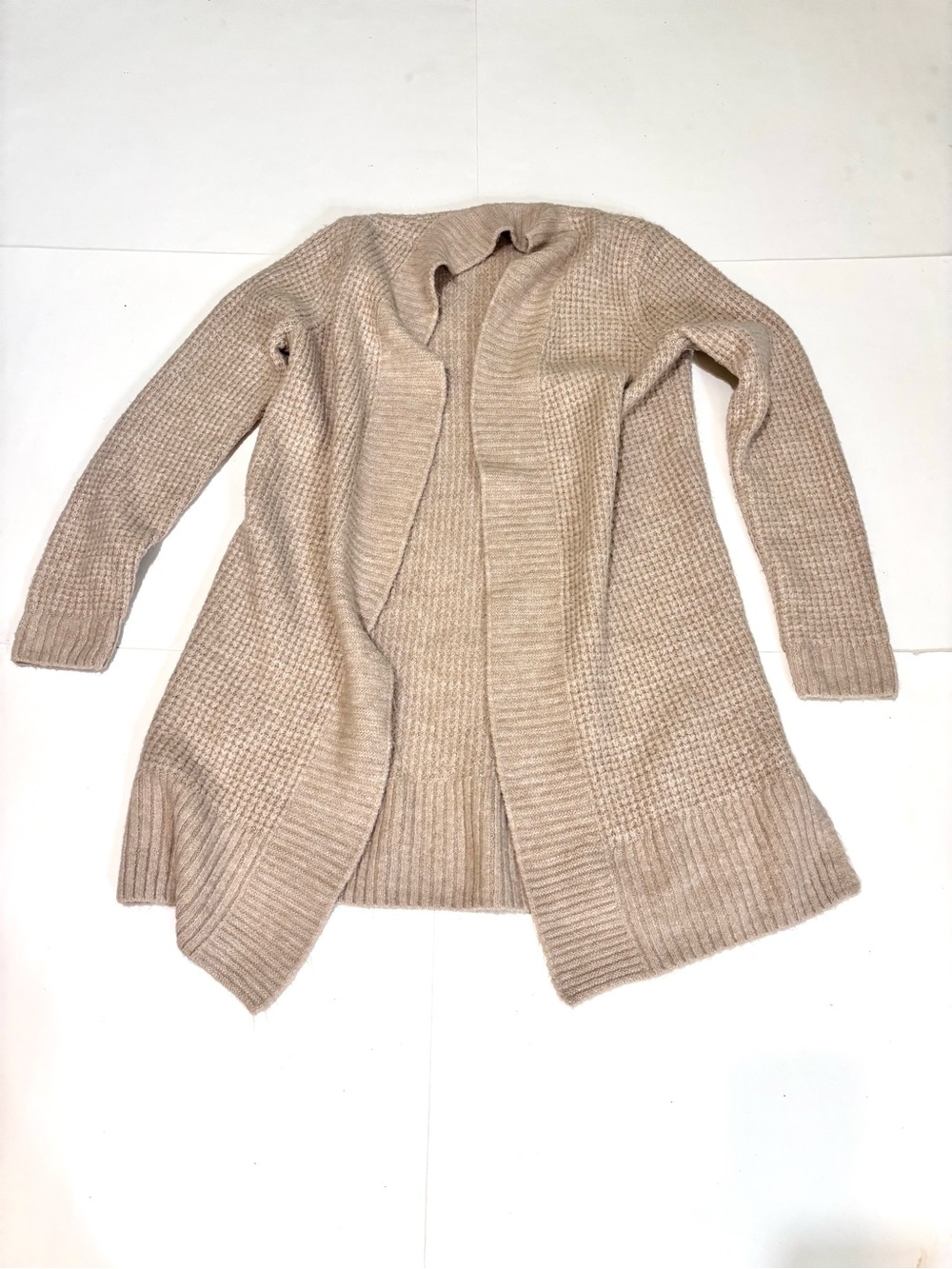 Old Navy Cozy Open-Front Cardigan - Light Beige - Picture 3 of 11